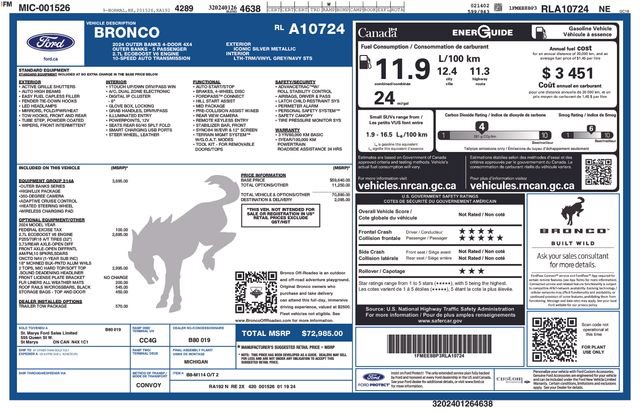 Used 2024 Ford Bronco Outer Banks AWD/4WD image 22