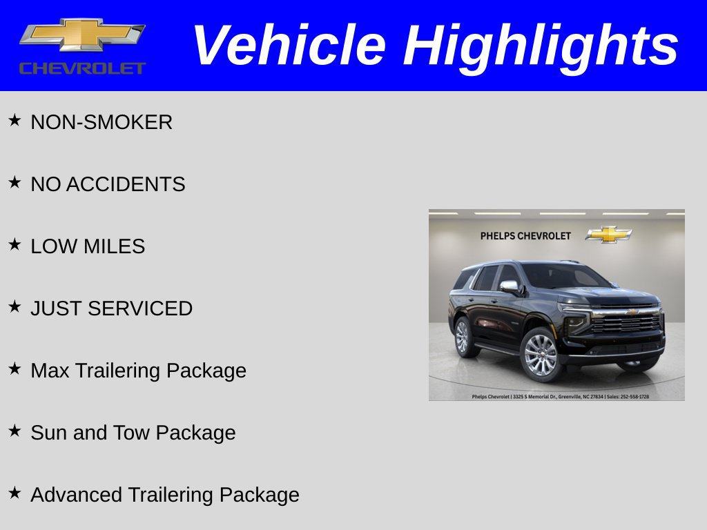 Certified 2026 Chevrolet Tahoe Premier w/ Sun And Tow Package AWD/4WD image 2