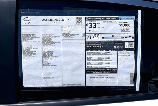 New 2026 Nissan Sentra SV w/ Floor Mat Package image 18
