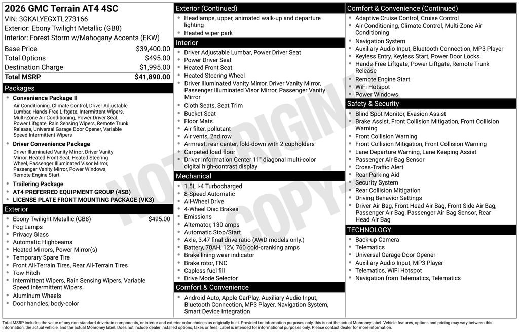 New 2026 GMC Terrain AT4 AWD/4WD image 5