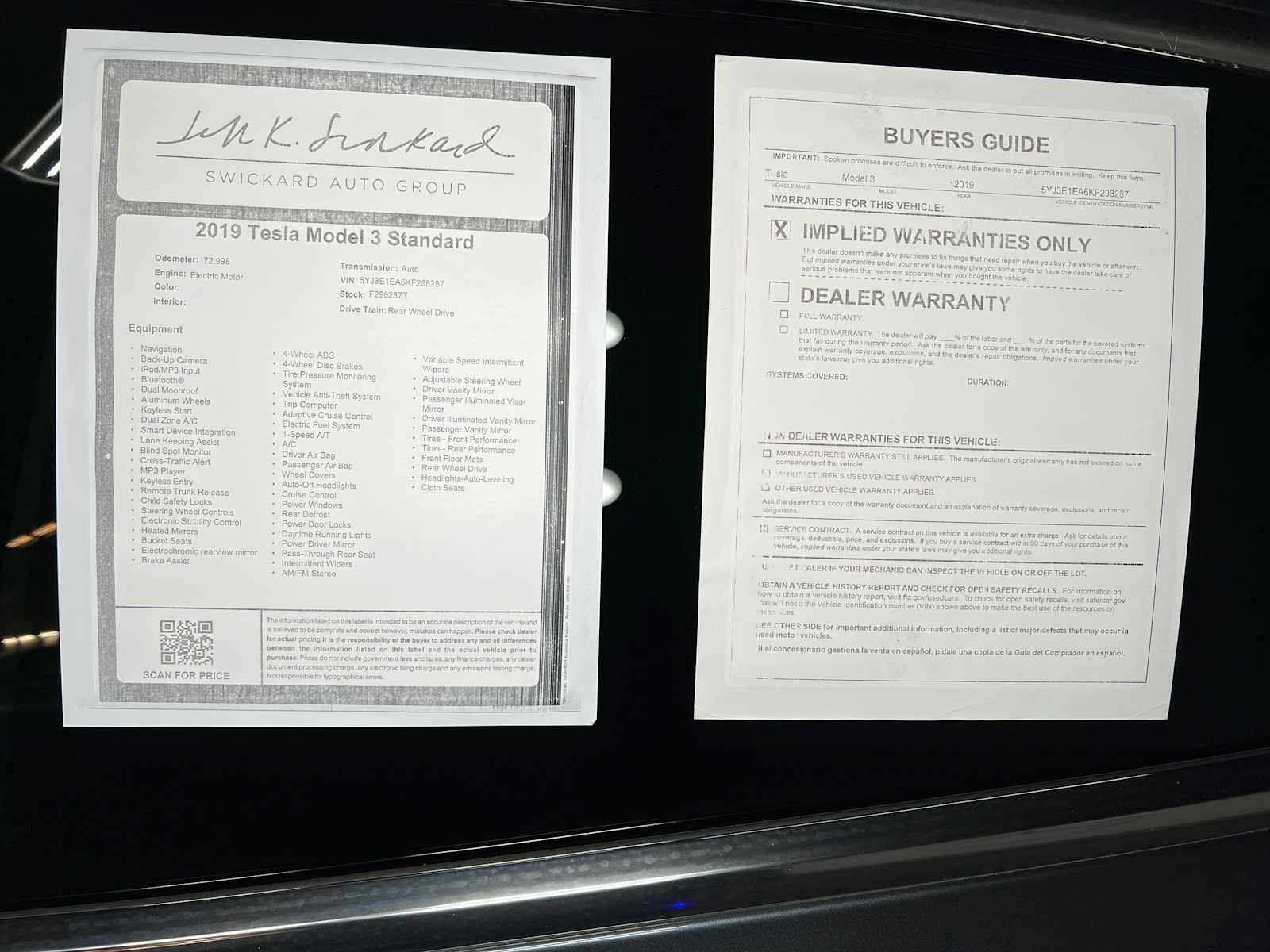 Used 2019 Tesla Model 3 Standard Range image 37