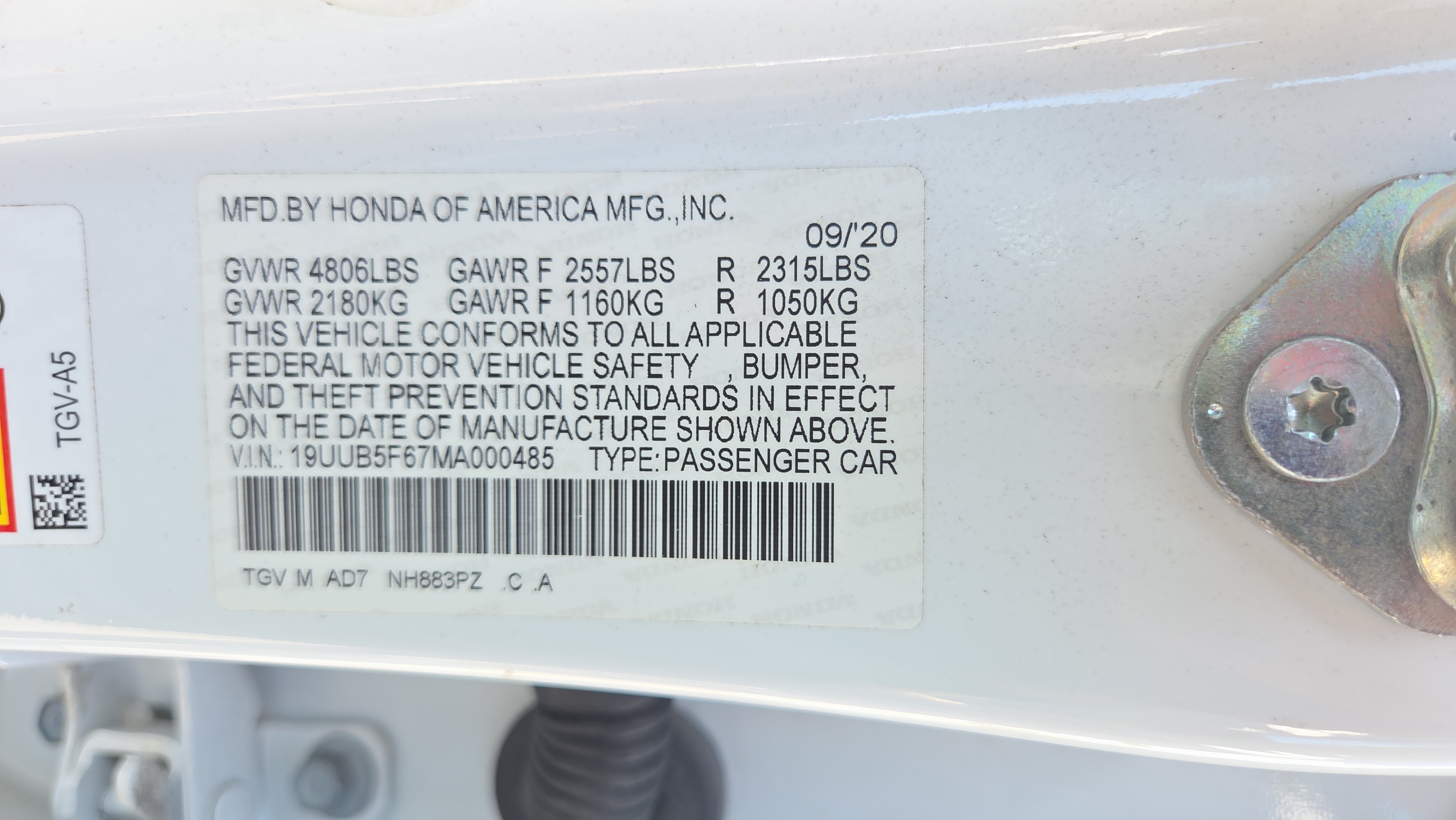 Certified 2021 Acura TLX w/ Advance Package FWD image 21