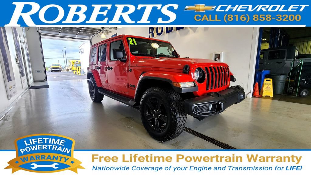 Used 2021 Jeep Wrangler Unlimited Sahara AWD/4WD image 1