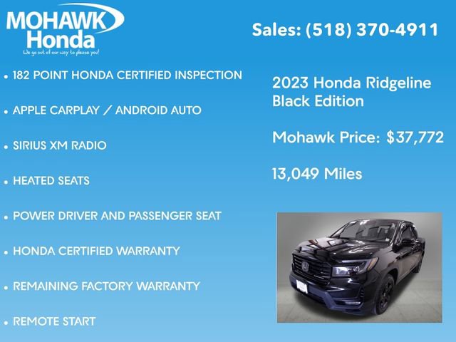 Certified 2023 Honda Ridgeline Black Edition image 16
