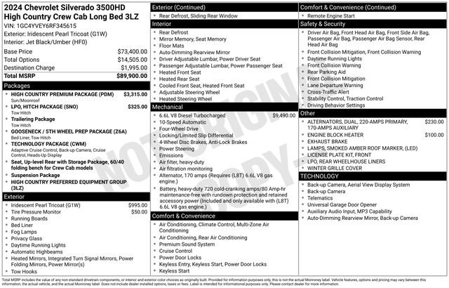 Used 2024 Chevrolet Silverado 3500 High Country w/ High Country Premium Package AWD/4WD image 34