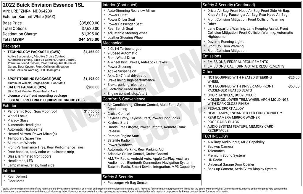Used 2022 Buick Envision Essence w/ Technology Package II image 4
