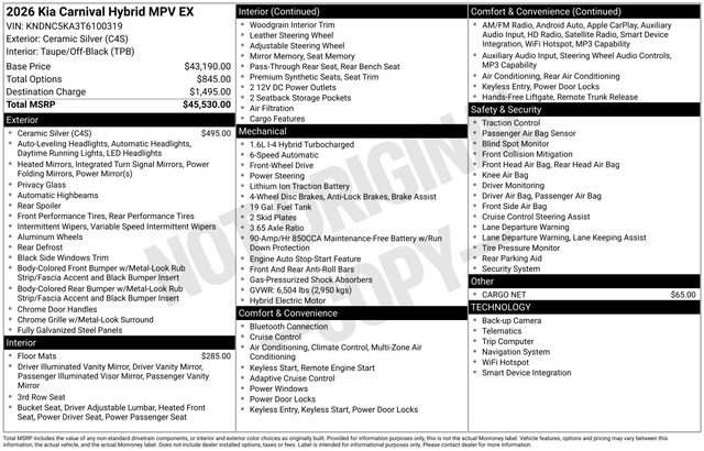 New 2026 Kia Carnival EX image 5