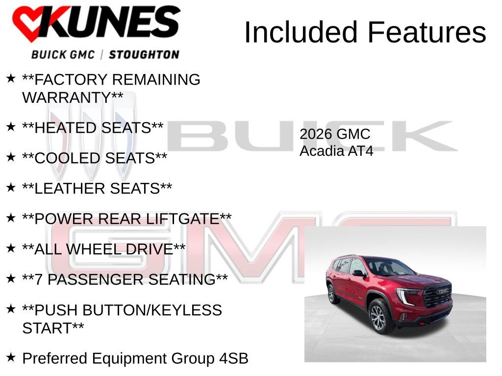 New 2026 GMC Acadia AT4 w/ Luxury Package image 3