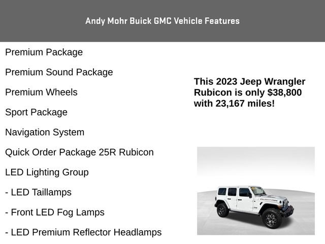 Used 2023 Jeep Wrangler Unlimited Rubicon w/ Steel Bumper Group AWD/4WD image 8
