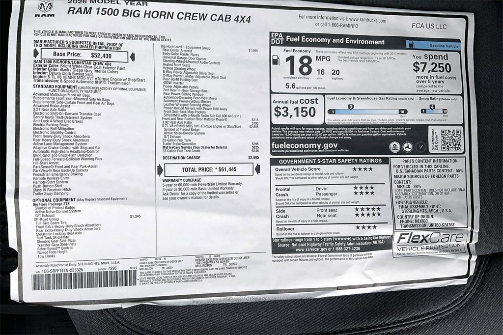 New 2026 RAM 1500 4x4 Crew Cab image 14