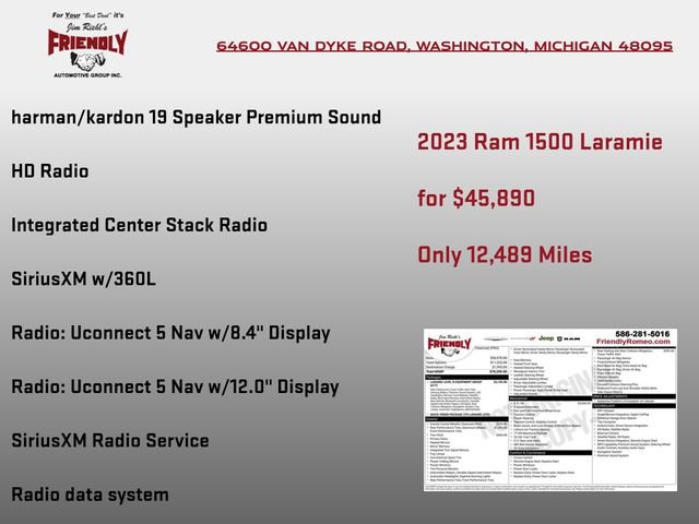 Used 2023 RAM 1500 Laramie AWD/4WD image 8