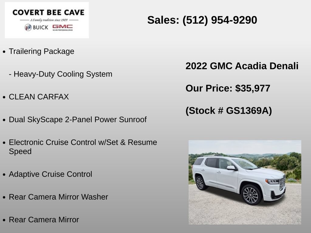 Used 2022 GMC Acadia Denali w/ Denali Ultimate Package FWD image 18