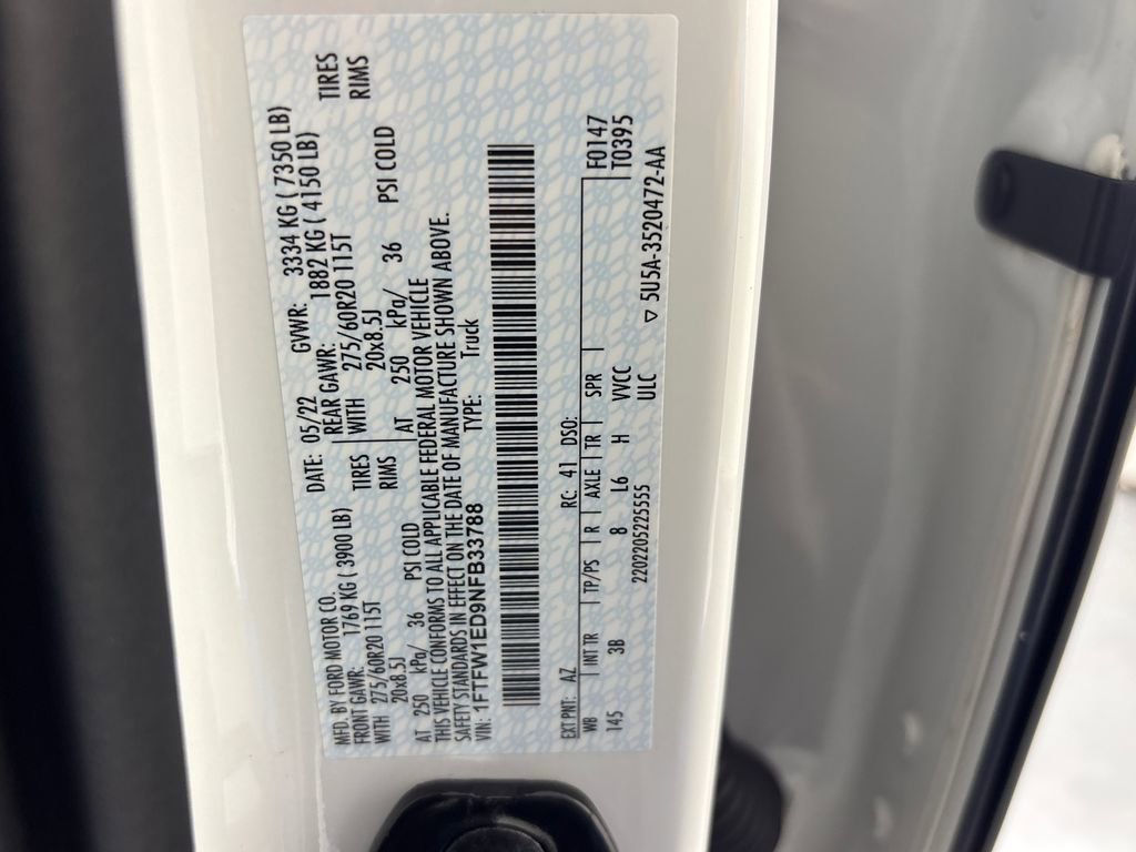 Used 2022 Ford F150 Platinum w/ Equipment Group 701A High image 32