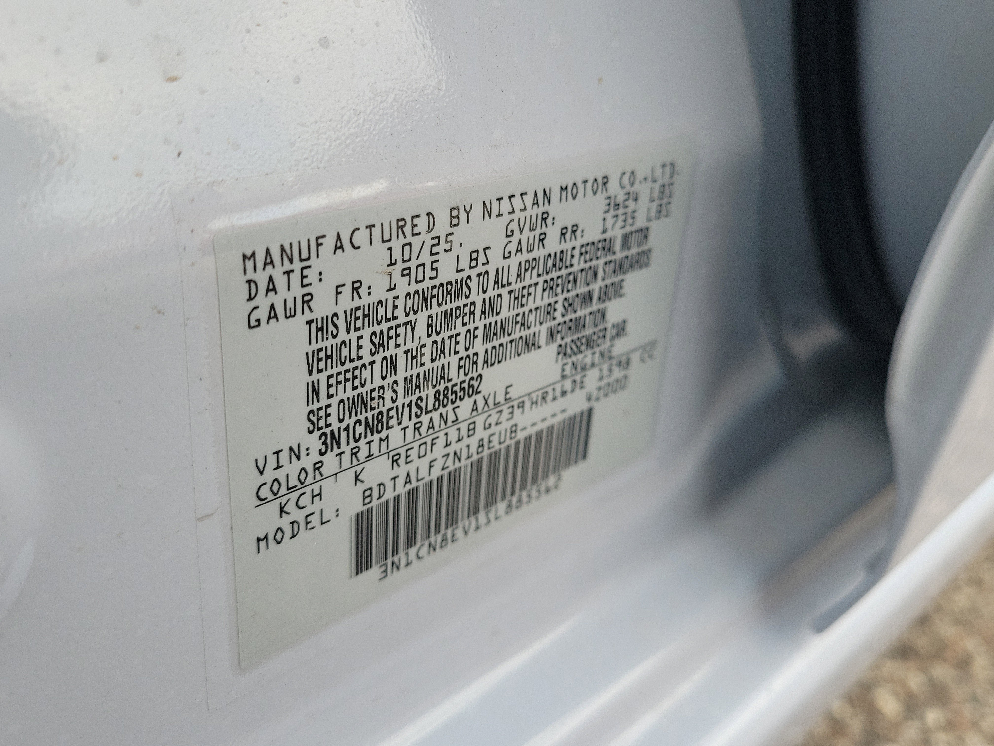 New 2025 Nissan Versa SV w/ Trunk Package FWD image 30