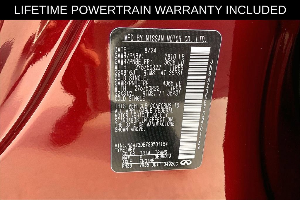 Certified 2025 INFINITI QX80 Sensory image 45