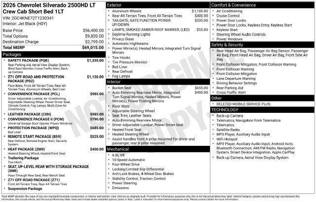 New 2026 Chevrolet Silverado 2500 LT w/ Safety Package AWD/4WD image 4