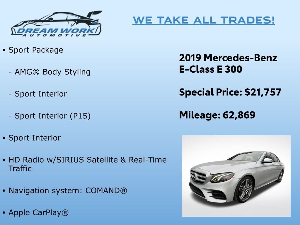 Used 2019 Mercedes-Benz E 300 w/ Premium 1 Package image 2