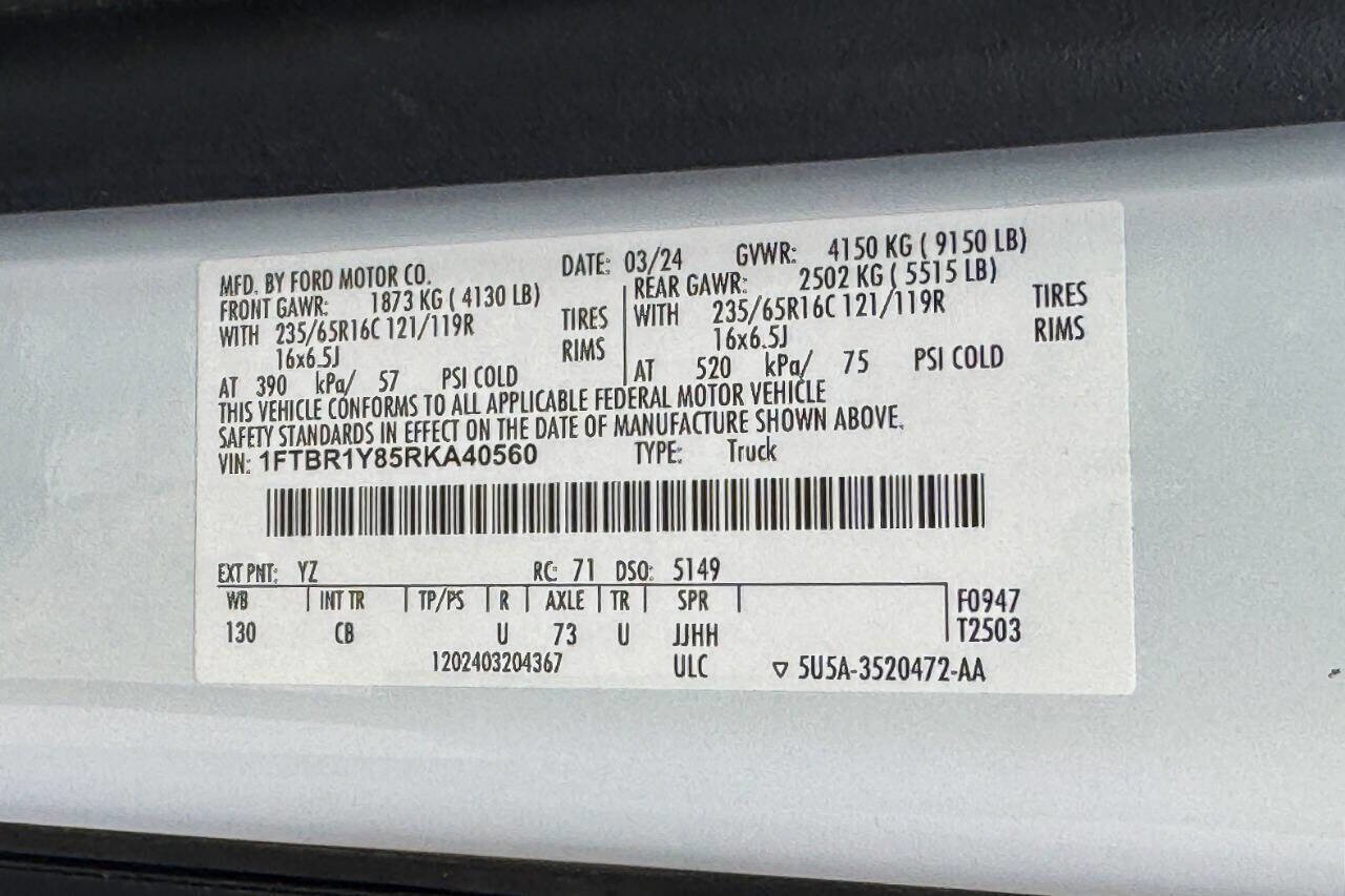 Used 2024 Ford Transit 250 Low Roof w/ Exterior Upgrade Package RWD image 18