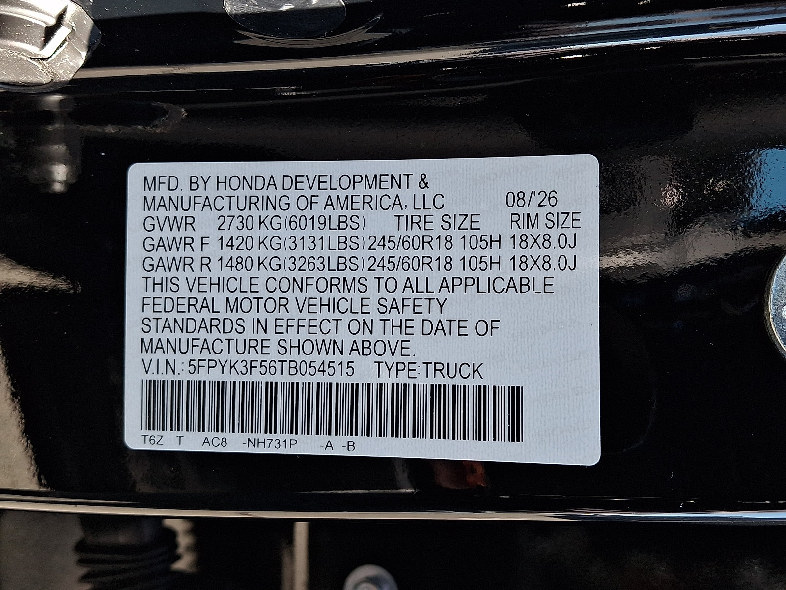 New 2026 Honda Ridgeline RTL image 10