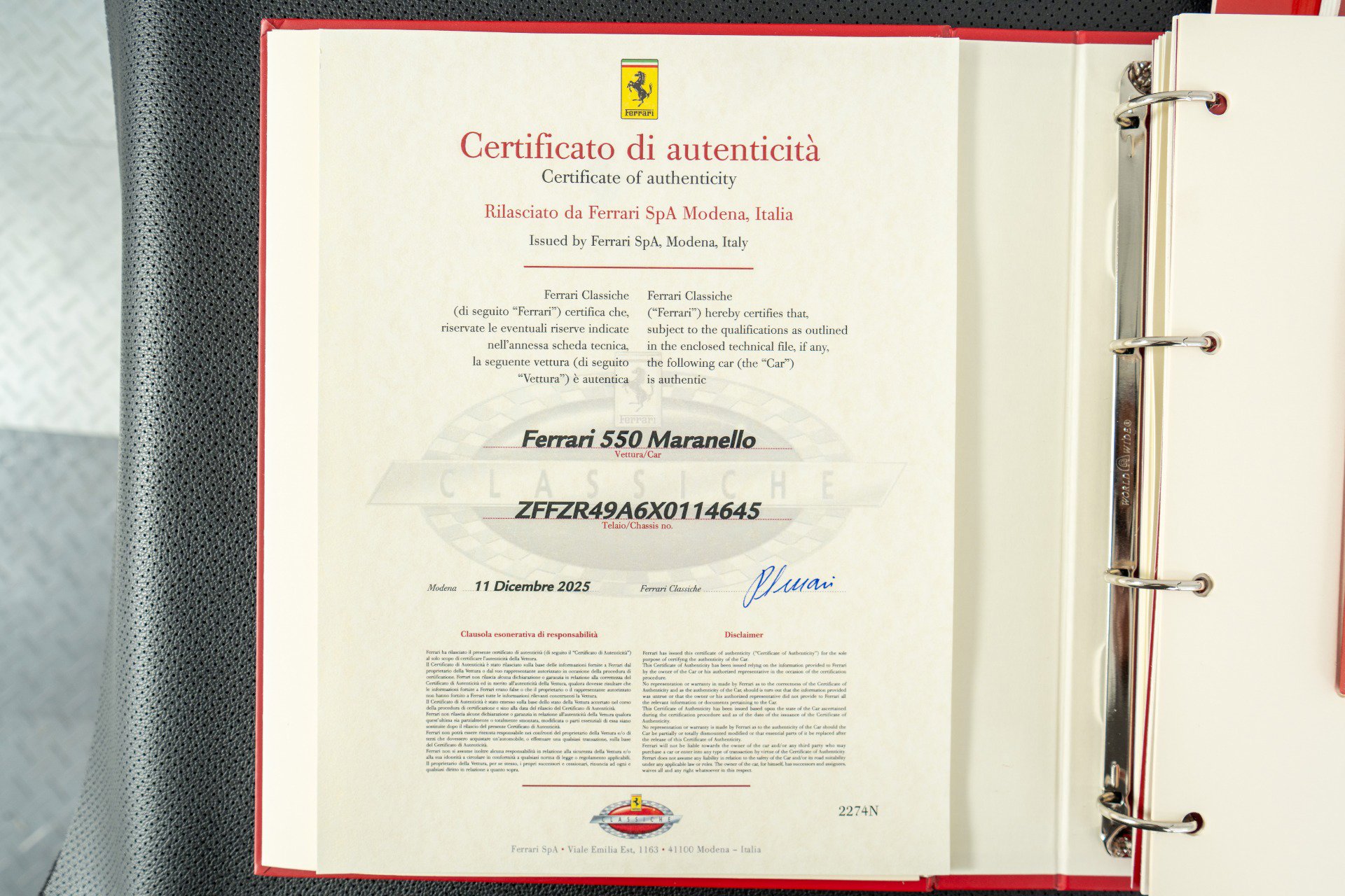 Used 1999 Ferrari 550 Maranello Coupe image 25
