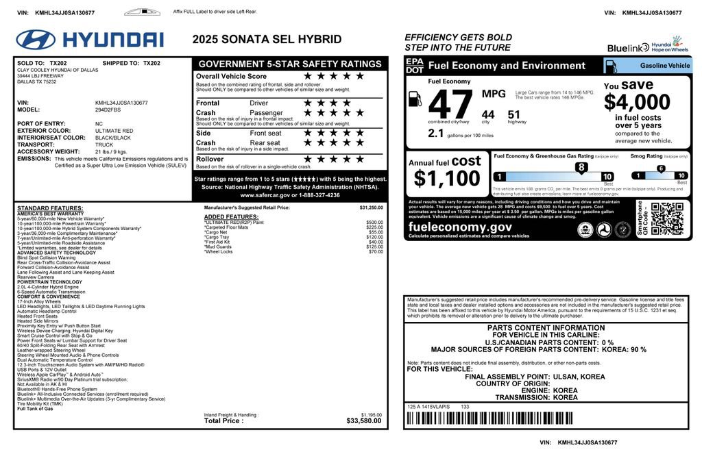 Used 2025 Hyundai Sonata SEL image 4