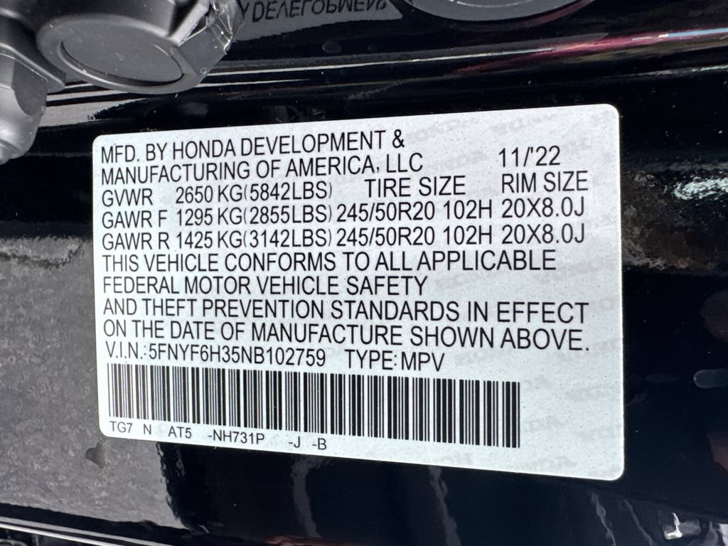 Used 2022 Honda Pilot Sport image 33