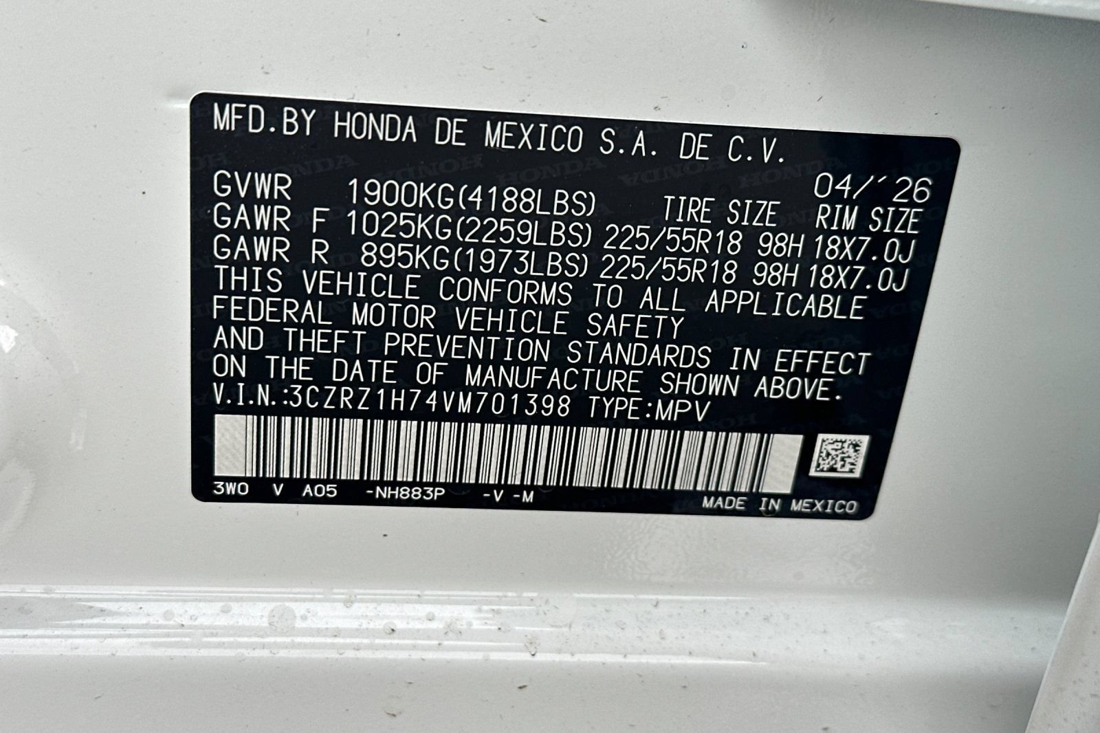New 2027 Honda HR-V EX-L image 34