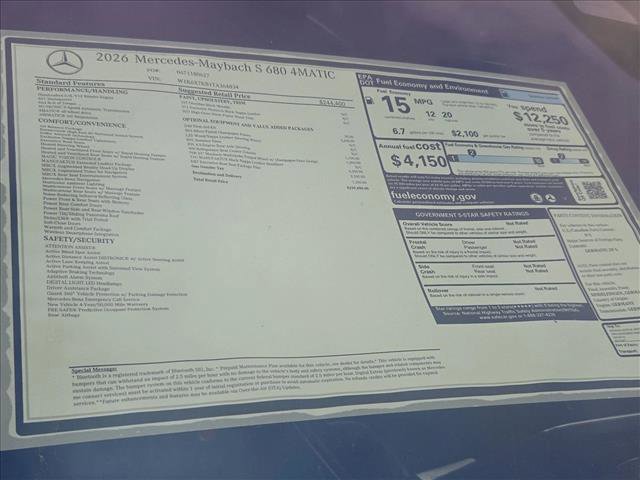 New 2026 Mercedes-Benz Maybach S 680 4MATIC image 16