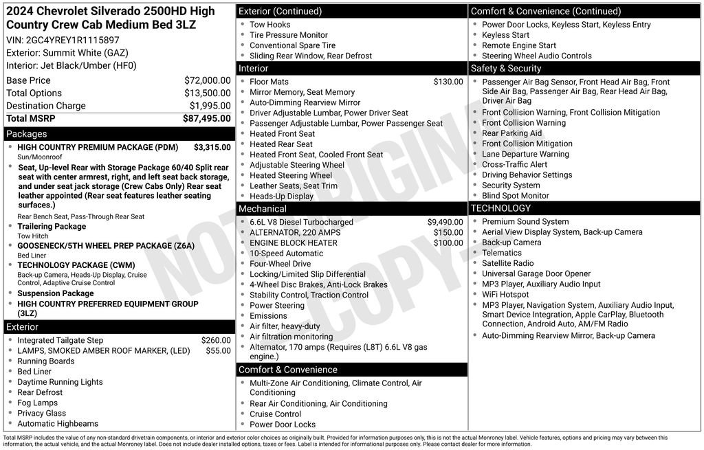 Used 2024 Chevrolet Silverado 2500 High Country w/ High Country Premium Package AWD/4WD image 33