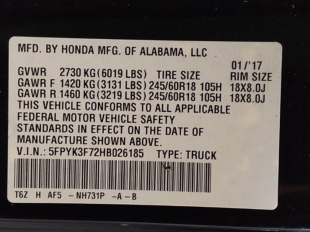 Used 2017 Honda Ridgeline RTL-E image 33