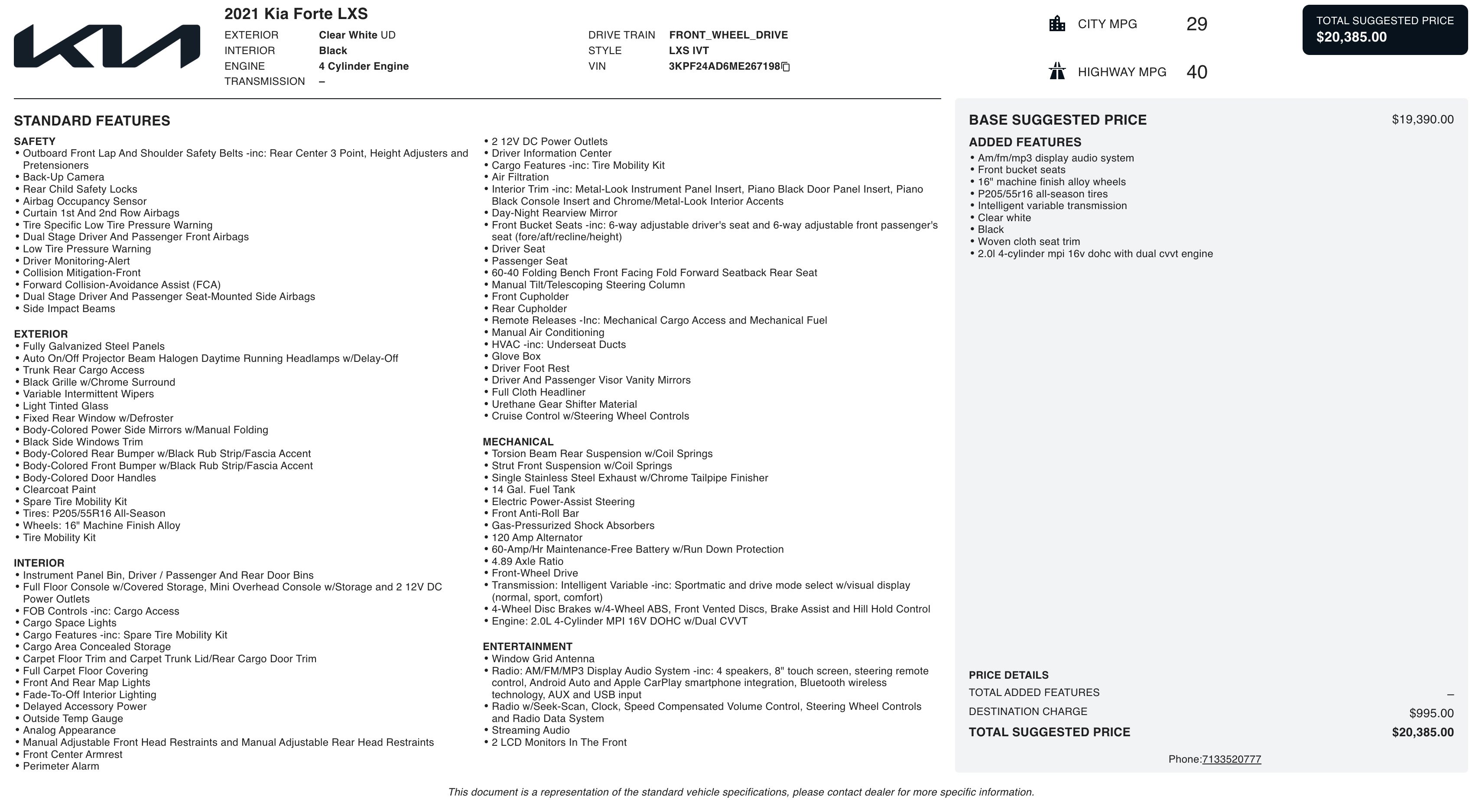 Used 2021 Kia Forte LXS image 2
