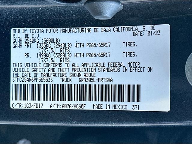 Used 2023 Toyota Tacoma TRD Sport w/ Advanced Technology Package AWD/4WD image 31
