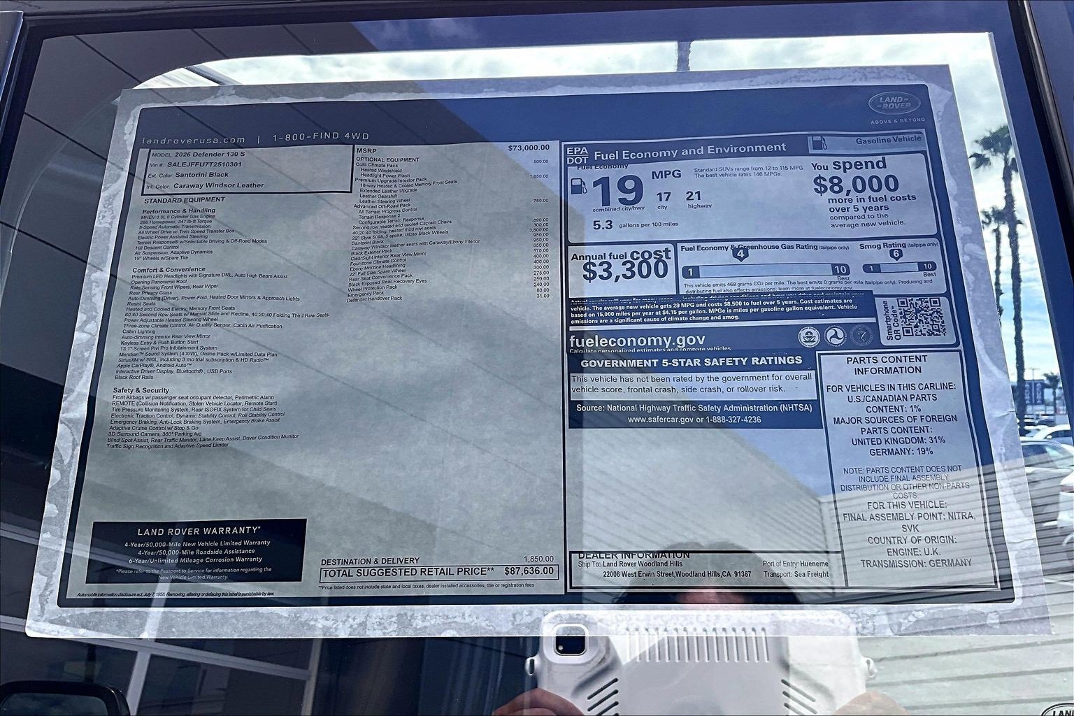 New 2026 Land Rover Defender 130 S image 15