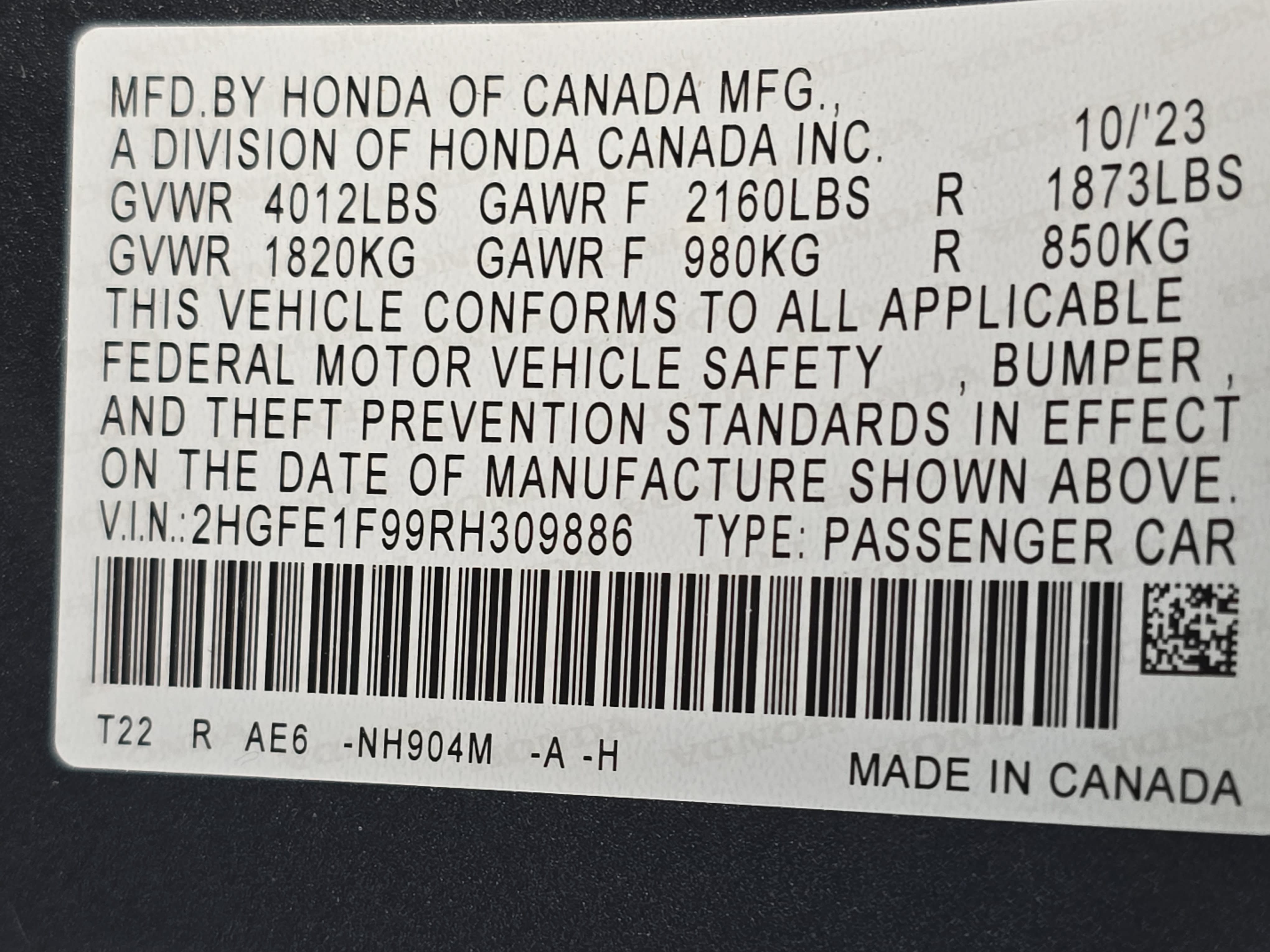 Certified 2024 Honda Civic Touring image 35