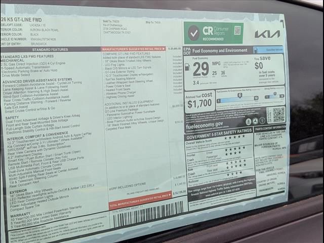 New 2026 Kia K5 GT-Line image 15