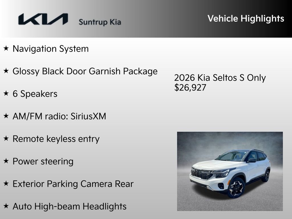 New 2026 Kia Seltos S image 7