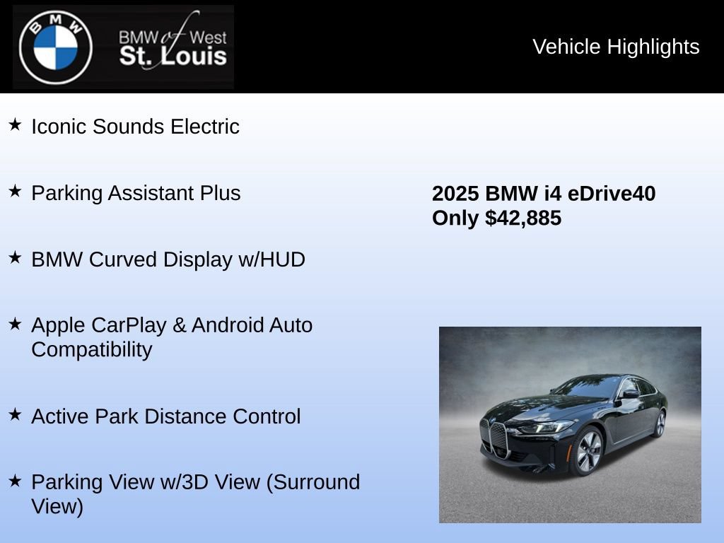 Used 2025 BMW i4 eDrive40 w/ Premium Package RWD image 16