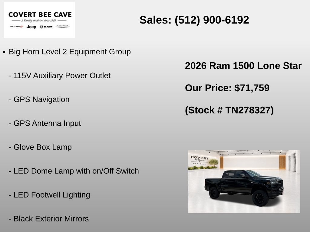 New 2026 RAM 1500 Lone Star AWD/4WD image 21