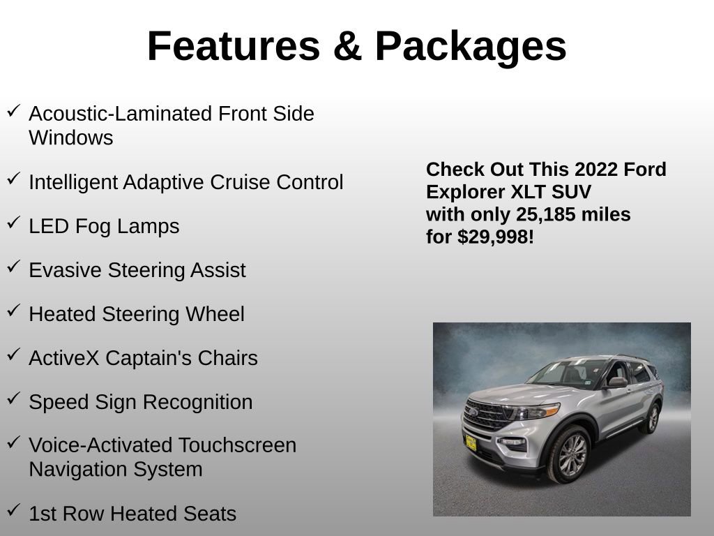 Used 2022 Ford Explorer XLT w/ Equipment Group 202A image 8