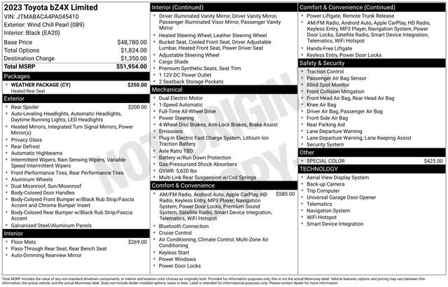 Certified 2023 Toyota bZ4X Limited w/ Weather Package image 36