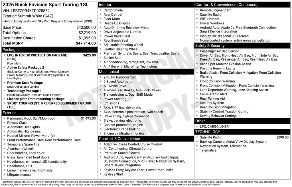 New 2026 Buick Envision Sport Touring image 26