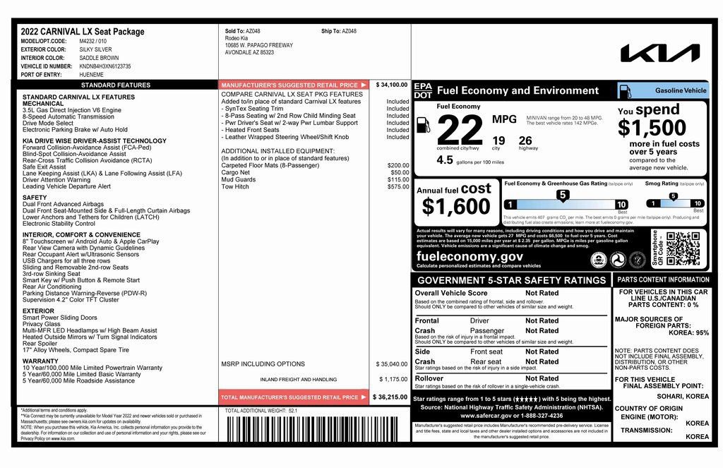 Used 2022 Kia Carnival LX image 4