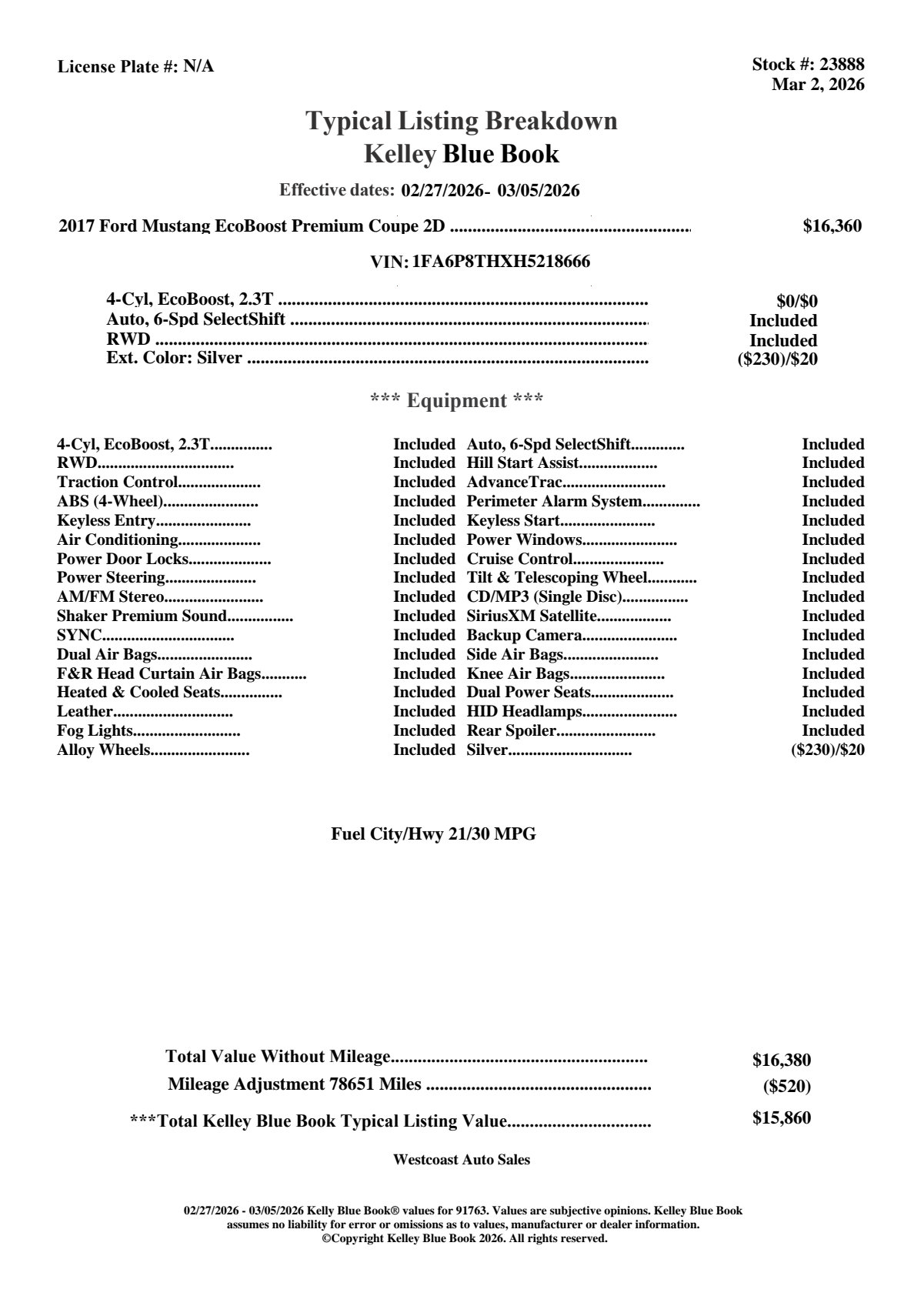 Used 2017 Ford Mustang Premium image 4