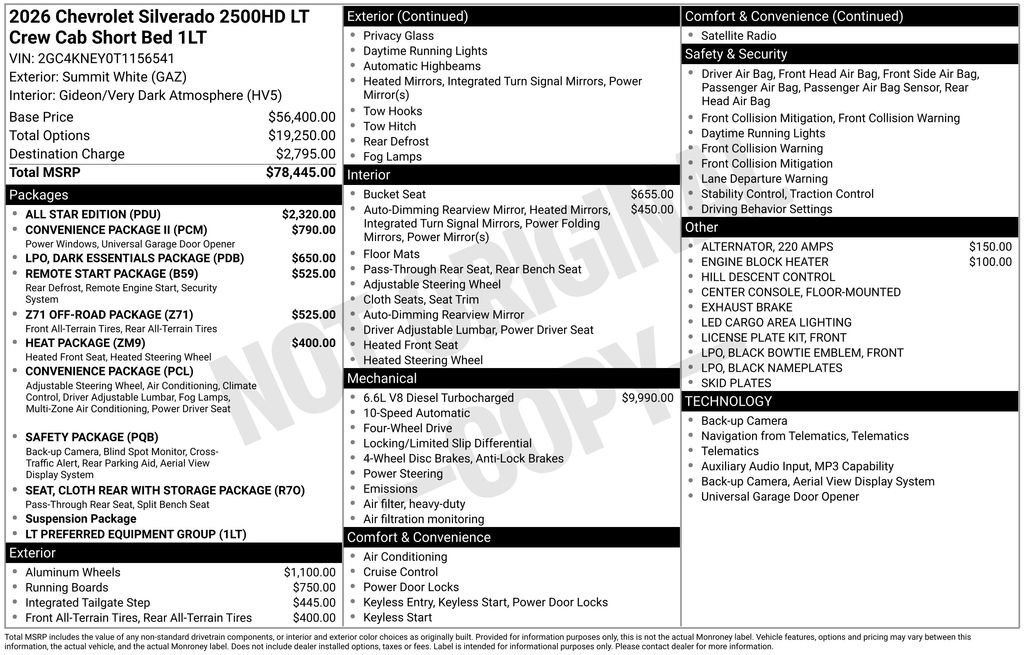 New 2026 Chevrolet Silverado 2500 LT w/ All Star Edition AWD/4WD image 26