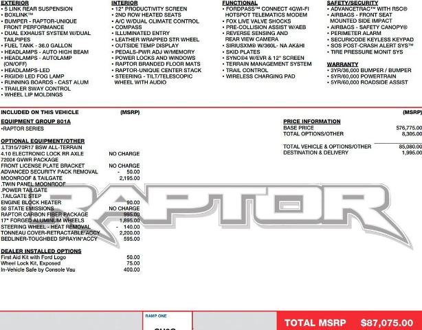 Certified 2023 Ford F150 Raptor w/ Raptor Carbon Fiber Package AWD/4WD image 2