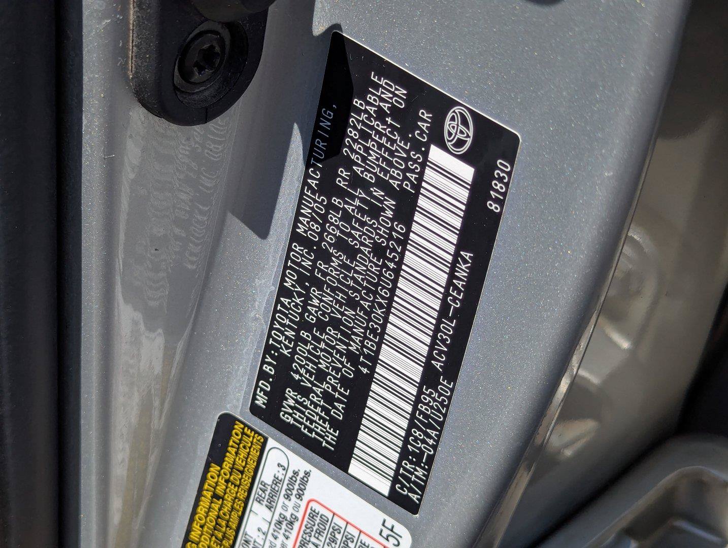 Used 2006 Toyota Camry LE FWD image 34