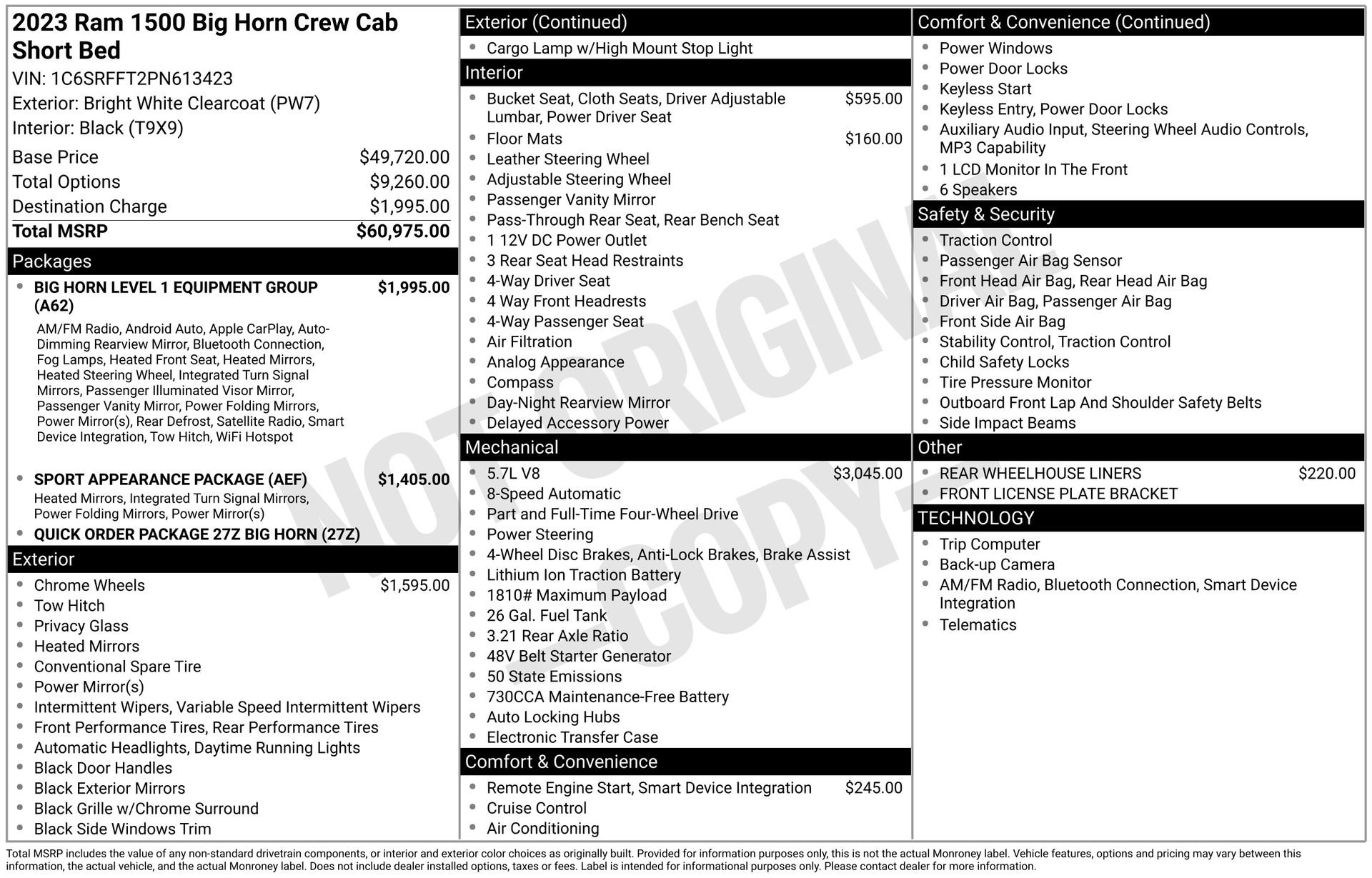 Used 2023 RAM 1500 Big Horn AWD/4WD image 3