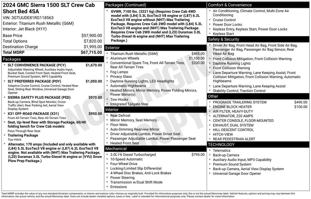 Certified 2024 GMC Sierra 1500 SLT w/ SLT Convenience Package image 13