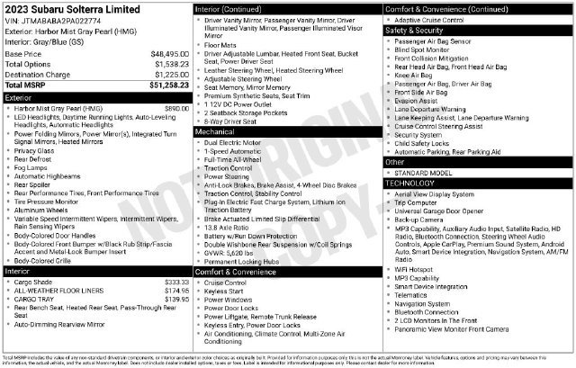 Used 2023 Subaru Solterra AWD image 19