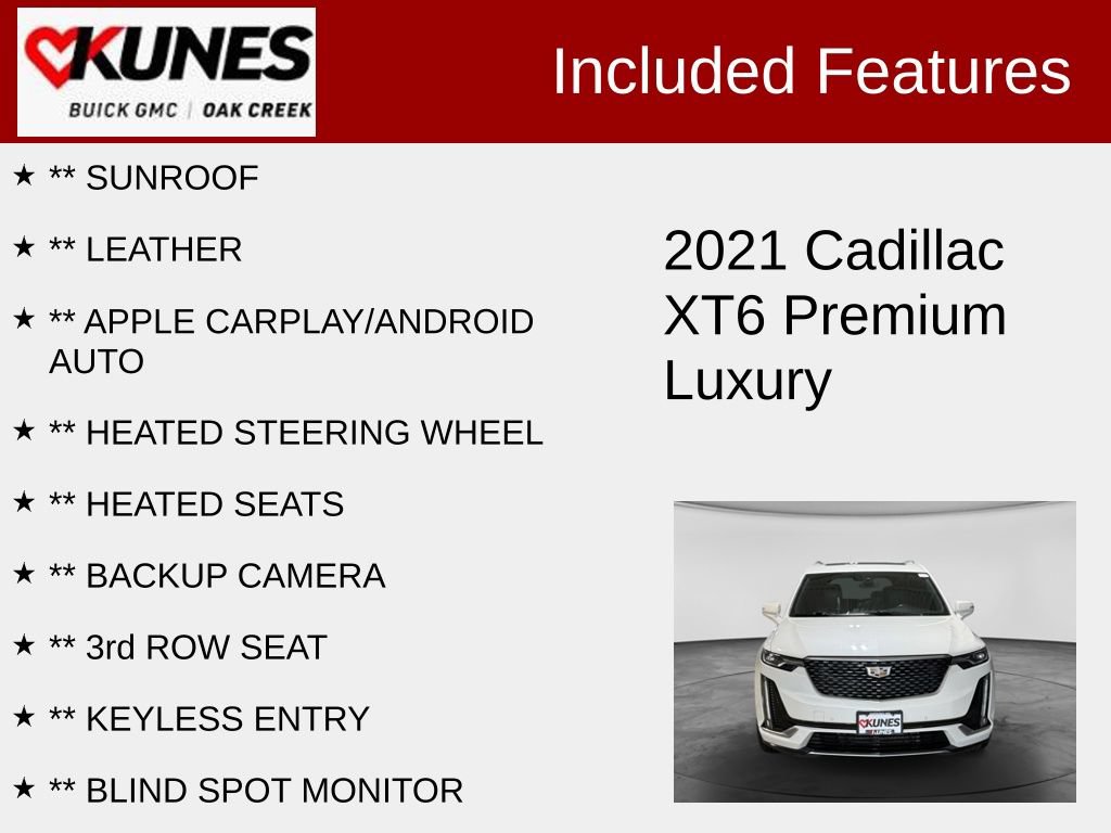 Used 2021 Cadillac XT6 Premium Luxury AWD/4WD image 2